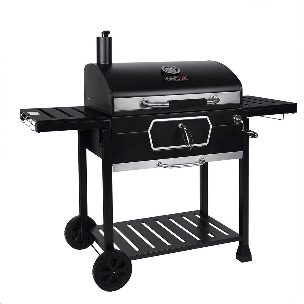 30-Inch Charcoal Grill BBQ Smoker Black T247647
