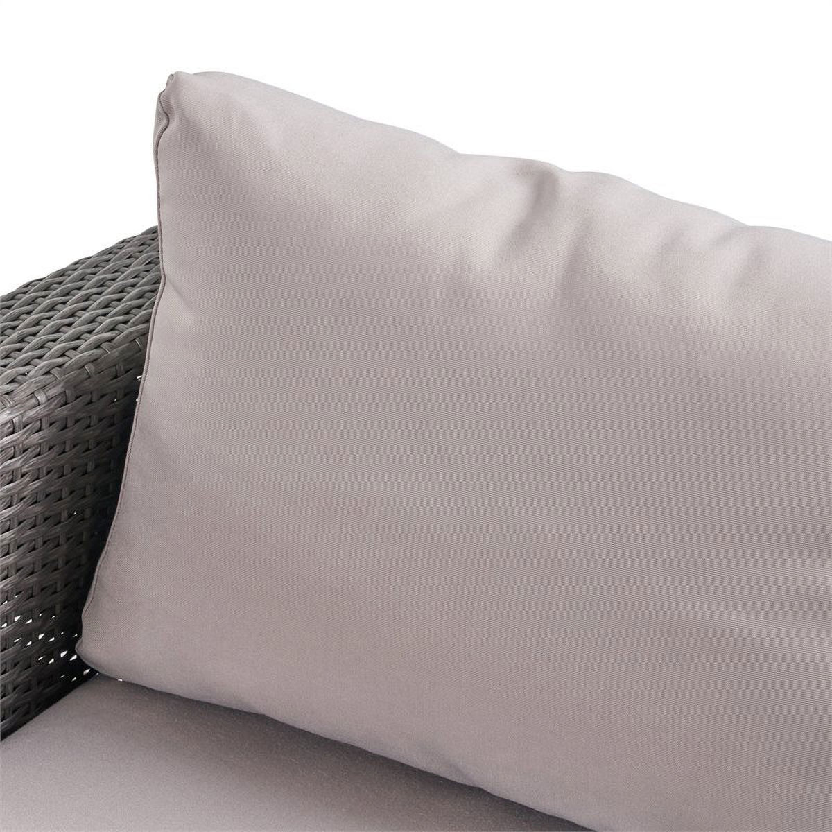 Grey Wicker Sectional with Aluminum Frame Q741762