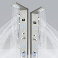 LED Shower Panel Tower System with Body Massage Jets, Rainfall Shower Head, Handheld Sprayer, Tub Spout X499663