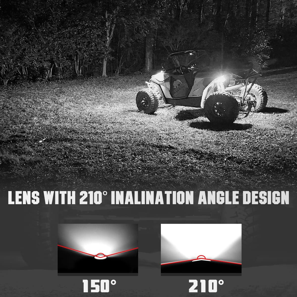 White LED Rock Lights 8PCS Pack of 2 L4947