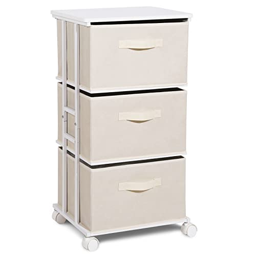 Black 3 Drawer Fabric Dresser G78527