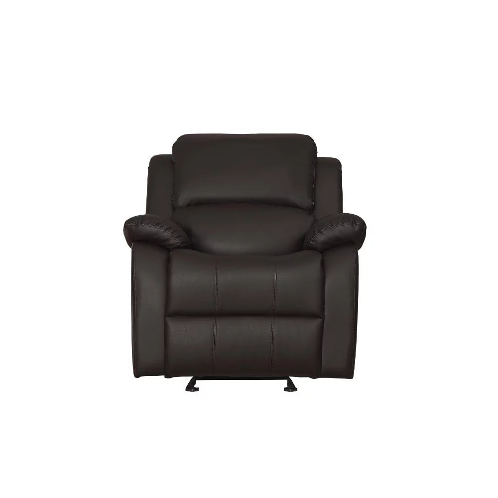Dark Brown Faux Leather Reclining Chair W9531