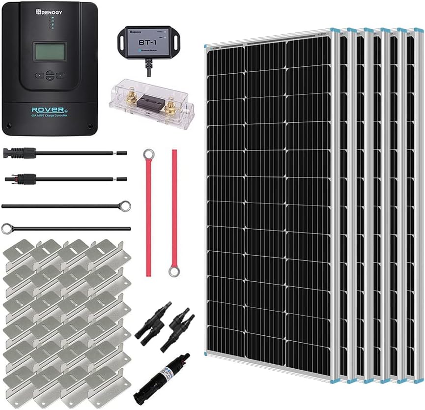 400 Watt 12 Volt 4 Pcs 100W Solar Panel Charge Controller Kit H66731