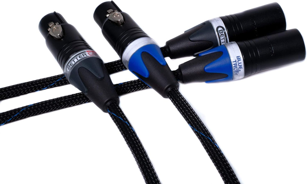 Blue XLR Cables Stereo Pair 3 Feet E700970