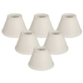 White Set of 6 Silk Candelabra Shade K3171