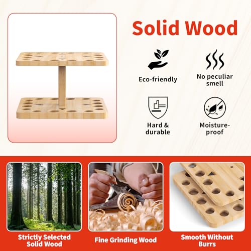 Natural Wooden Fishing Rod Storage Rack D8316