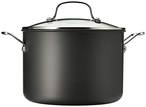 Black Nonstick 8-Quart Stockpot with Lid S348