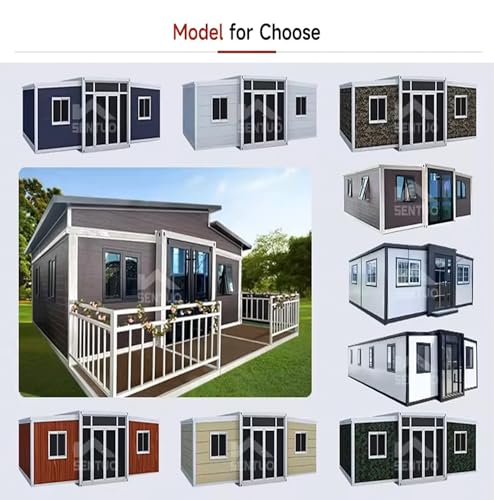 20x20ft Steel Expandable Tiny House with Restroom and Kitchen C54721