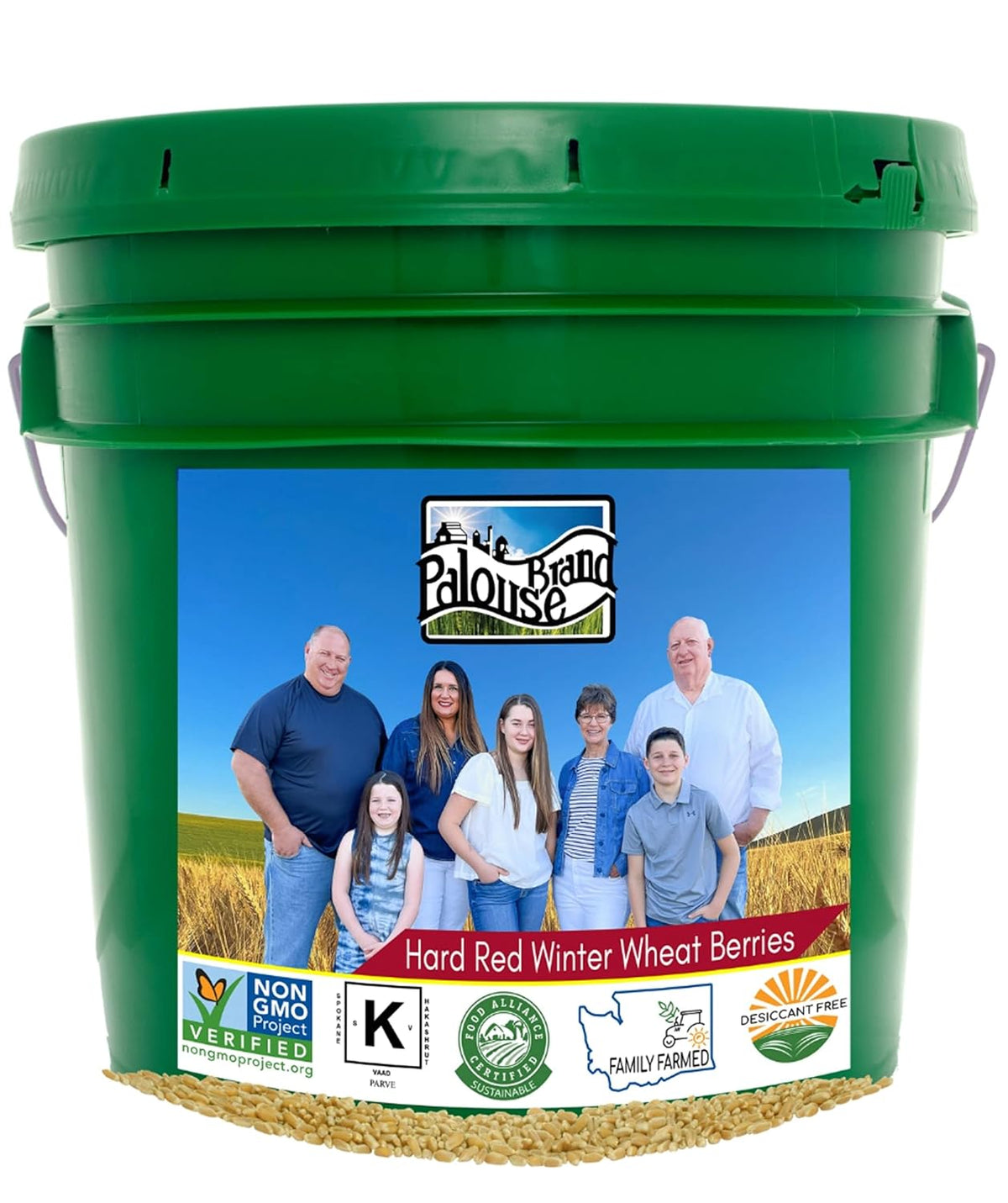25 LBS Hard Red Winter Wheat Berries in Bucket A9931