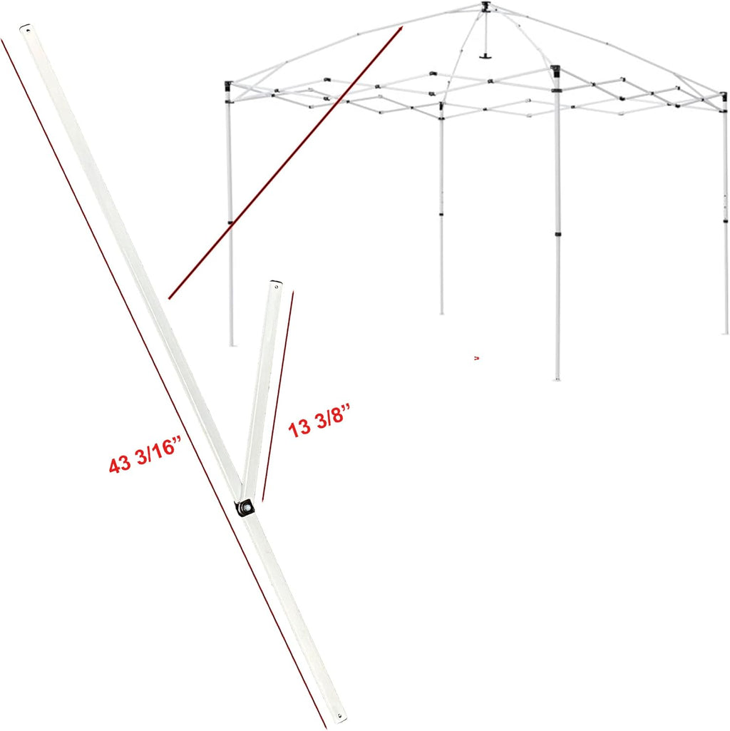 White Metal Canopy Gazebo Replacement Parts X4693