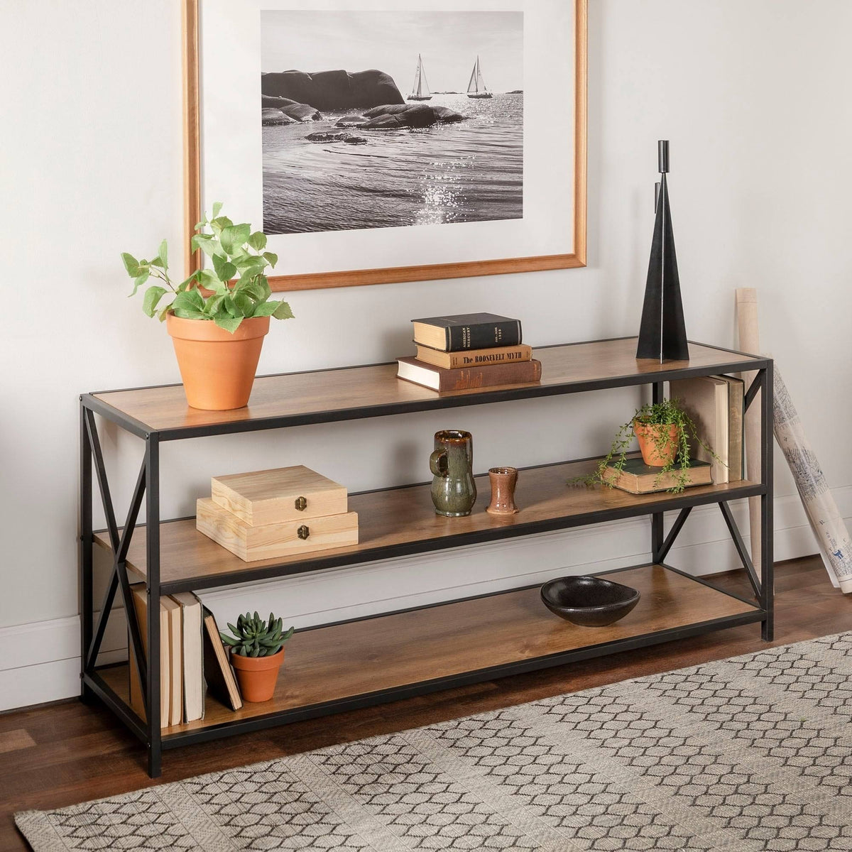 60-Inch X-Frame Bookshelf D33329