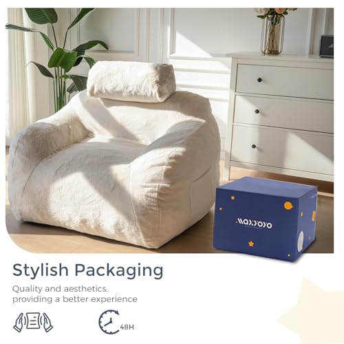 Black Boucle Bean Bag Sofa with Pillow B729565