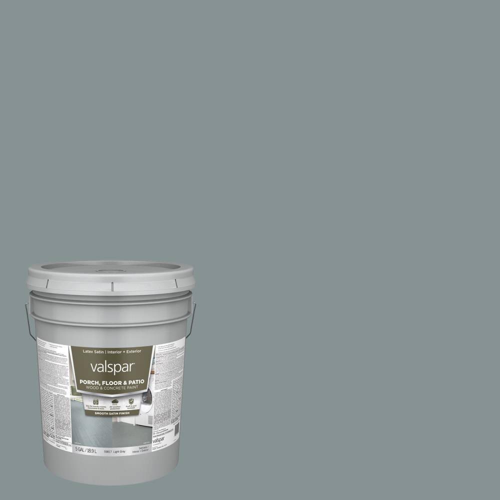 Light Gray Satin Porch and Floor Paint (5-Gallon) X982