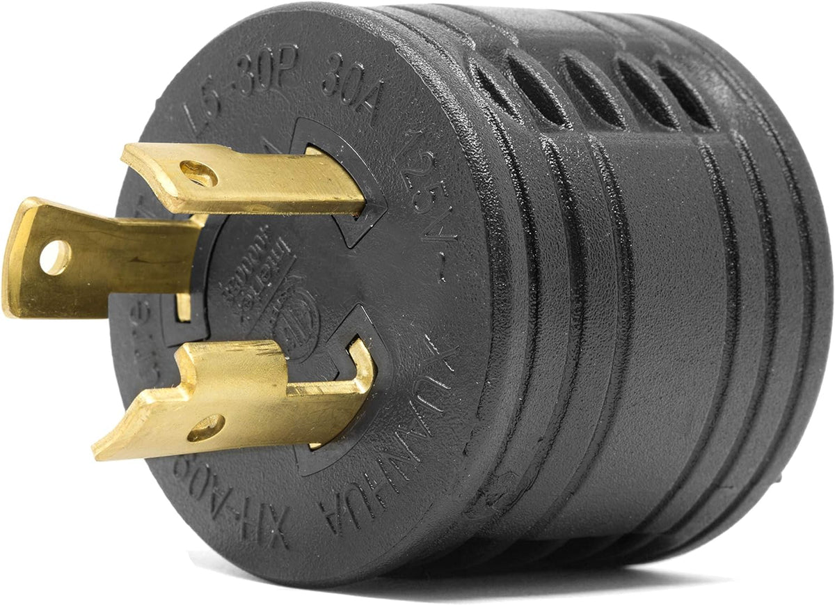 Black 30-Amp Generator to RV Adapter E232999
