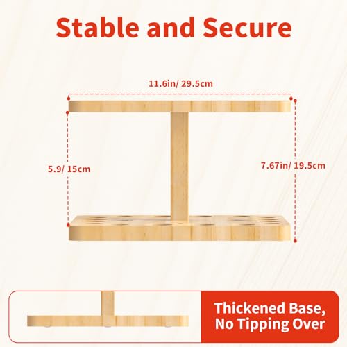 Natural Wooden Fishing Rod Storage Rack D8316