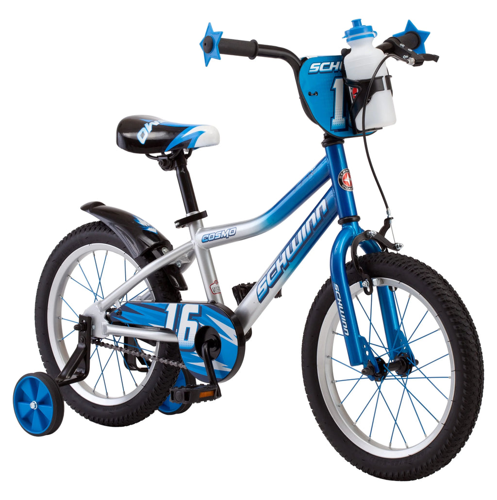 16 in. Wheels Single Speed Blue Grey Kids Bike V60342
