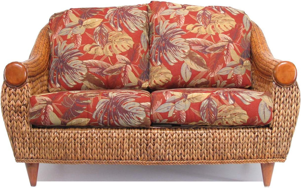 Rattan and Hyacinth Loveseat N384