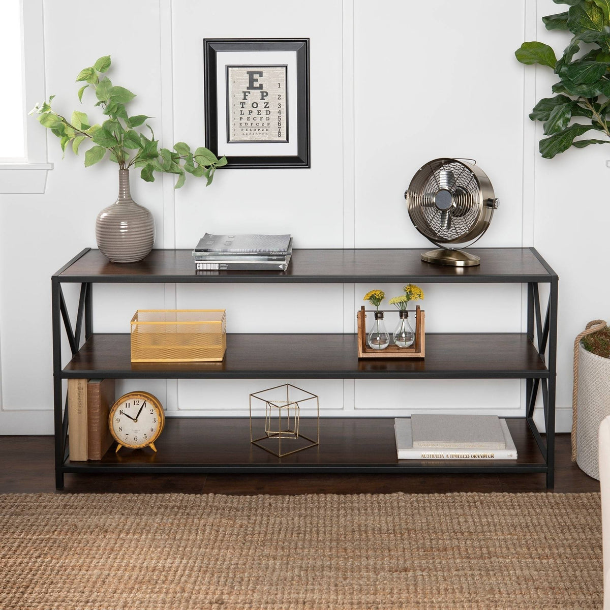 60-Inch X-Frame Bookshelf D33329