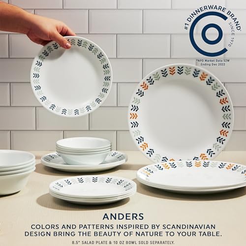 18-PC Dinnerware Set, Service for 6, Glass Plate & Bowl Set B95859