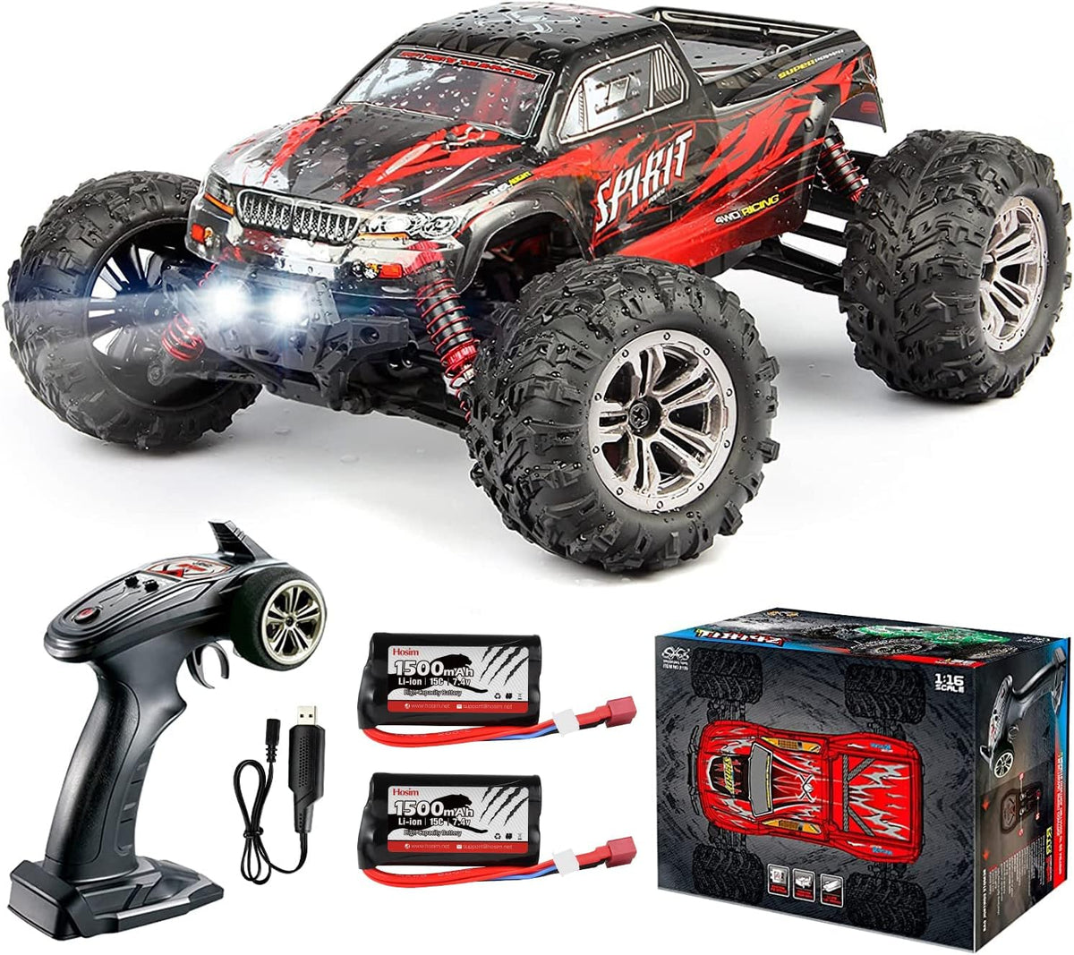 1:16 Scale 4WD Waterproof High Speed Electric RC Monster Truck T1241