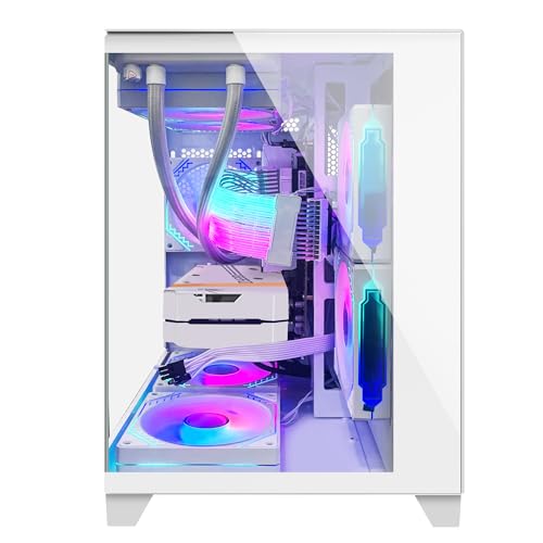 White Gaming PC Desktop with AMD Ryzen 7 5700G, RTX 4060 8GB, 32GB DDR4 RAM, 1TB M.2 PCIE SSD, Windows 11 Pro R6516