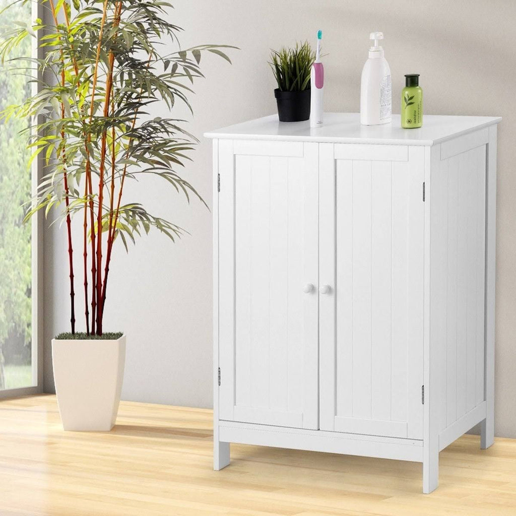 Gray Double Door Bathroom Floor Cabinet G16146