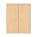 48 in. x 80 in. Smooth Flush Solid Core Stain Grade Maple MDF Interior Closet Sliding Door with Matching Trim Z95215