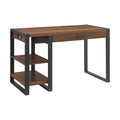 48x22 Industrial Farmhouse Tech Desk with USB Dark Walnut Z833