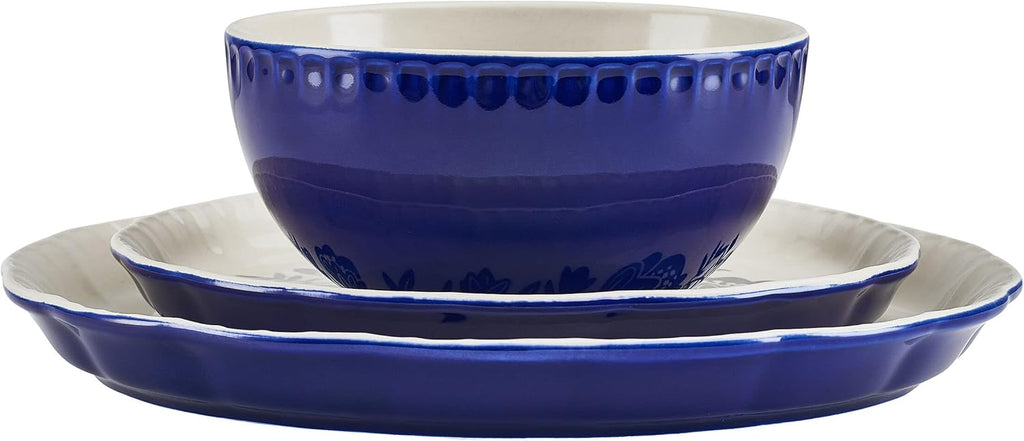12 Piece Dinnerware Set, Service For 4, Multicolored Y871