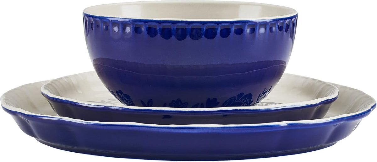 12 Piece Dinnerware Set, Service For 4, Multicolored Y871