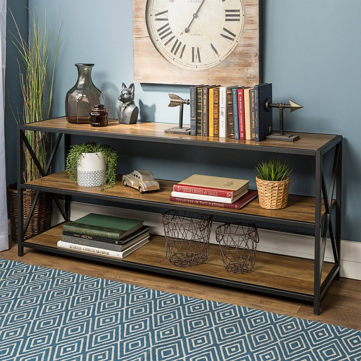 60-Inch X-Frame Bookshelf D33329