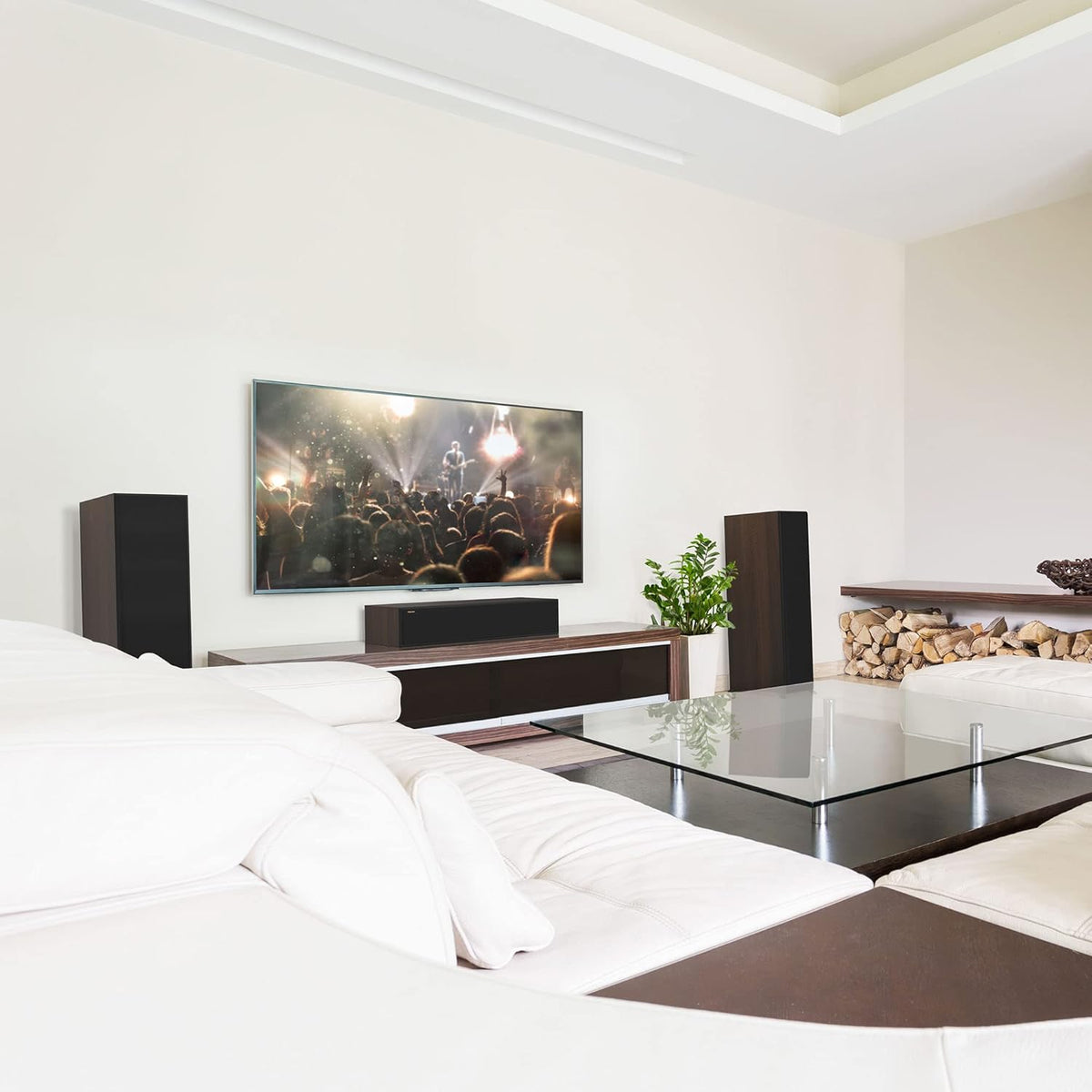 Ebony Floorstanding Speakers with Speaker Wire P29053