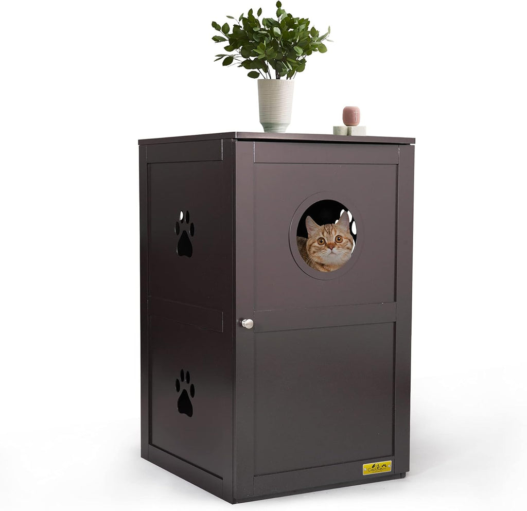 Enclosed Litter Box Enclosure Cabinet J945
