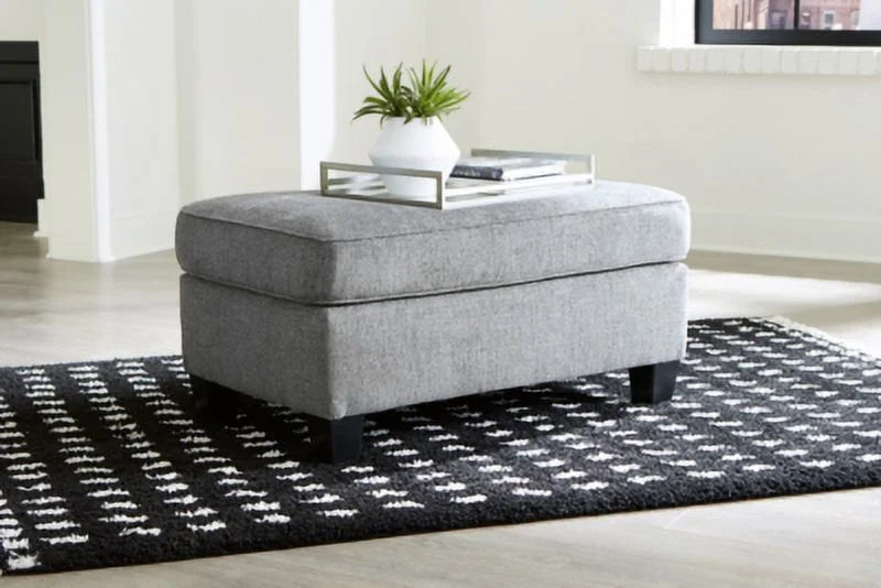 Chenille Smoke Ottoman O9566