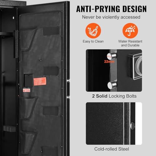 Tall Gun Storage Cabinet with Lock & Digital Keypad and Removable Shelf E7630