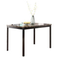 Contemporary Dining Table with Faux Marble Top in Black Q236