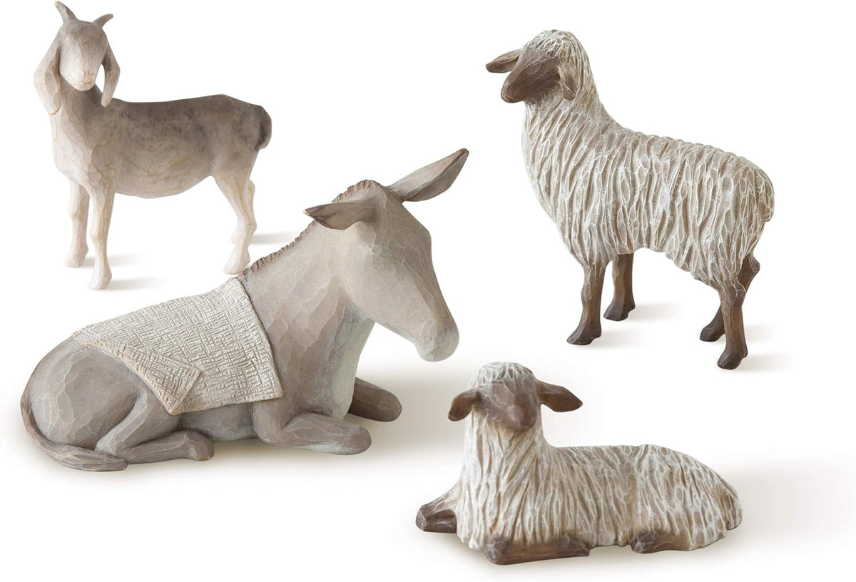 4-piece set sculpted hand-painted nativity figures F15011