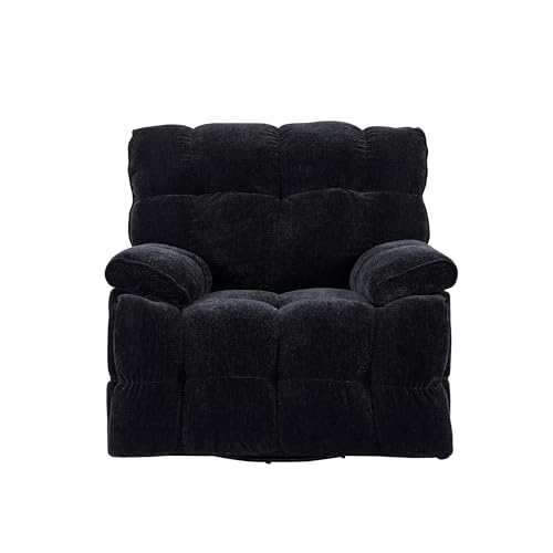 Cream White Oversized Velvet Rocker Recliner Chair J798844