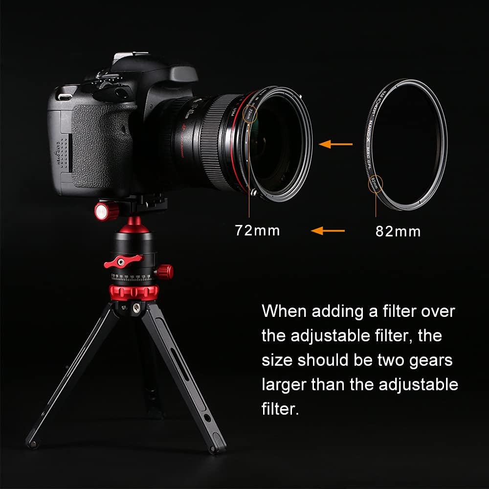 58mm Variable ND and CPL 2 in 1 Camera Lens Filter U933715