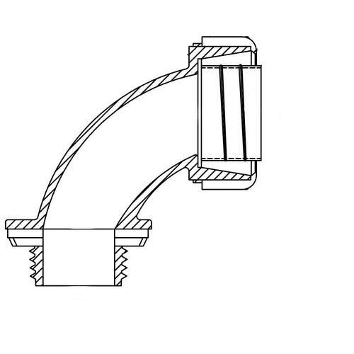 90° Liquid Tight Connectors 2-1/2x22 F3063
