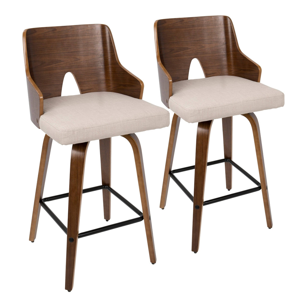 Beige 26-inch Counter Stool Set of 2 E899411