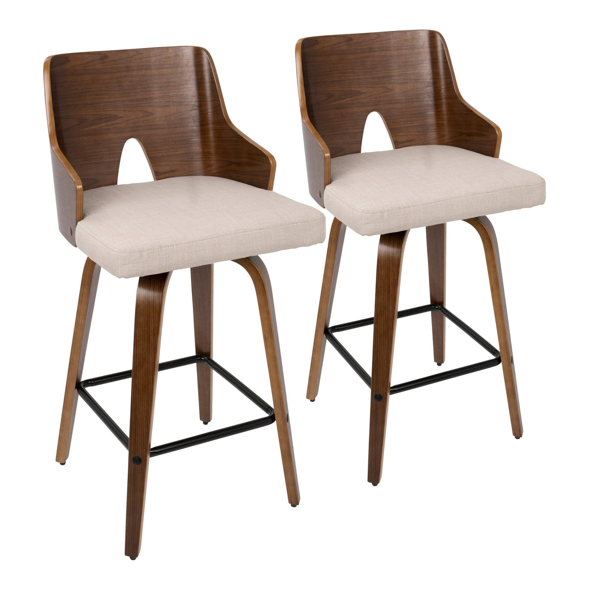 Beige 26-inch Counter Stool Set of 2 E899411