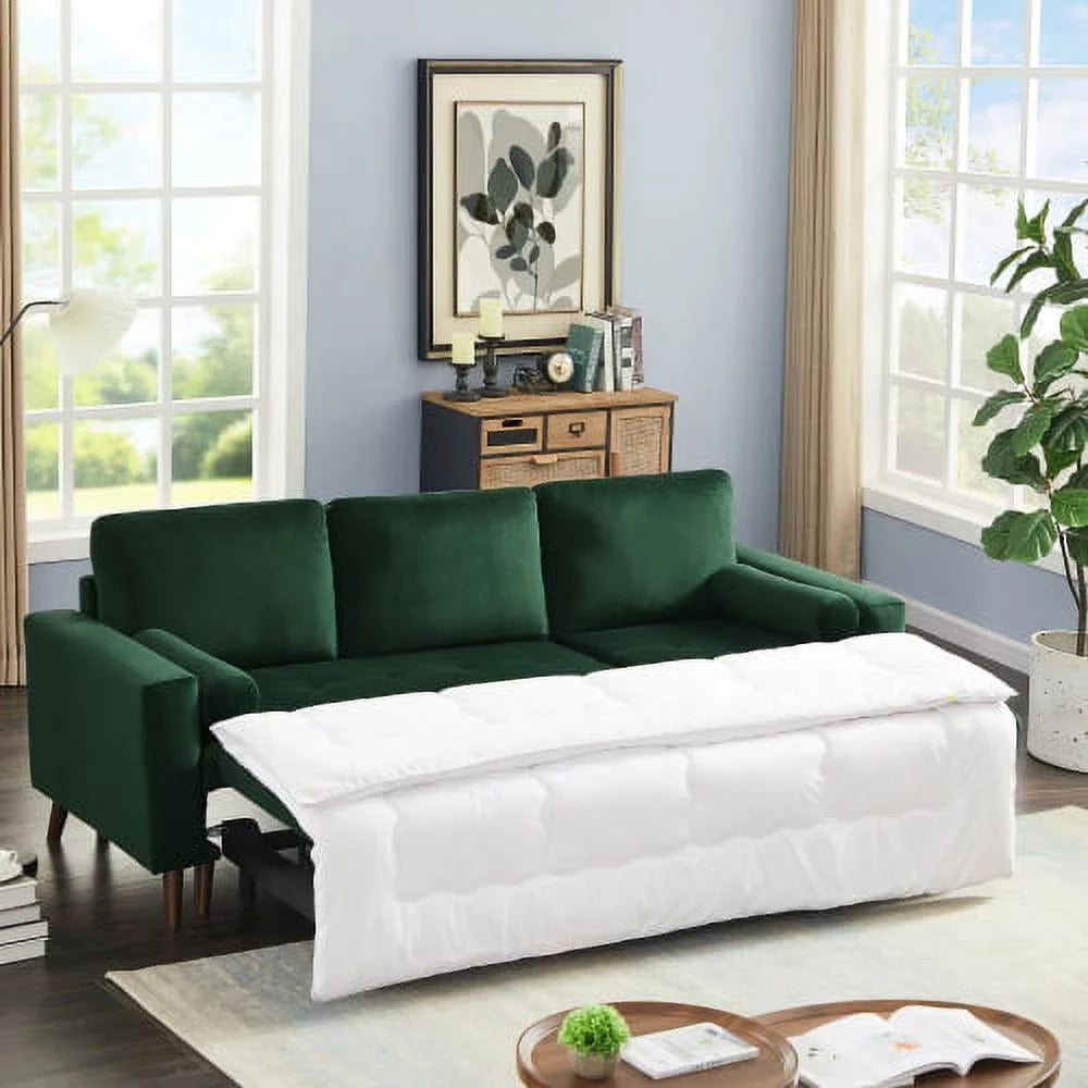 88 inch Reversible Pull out Sleeper Sectional Storage Sofa Bed Y496