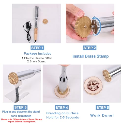 Metal Branding Iron for Wood I9233