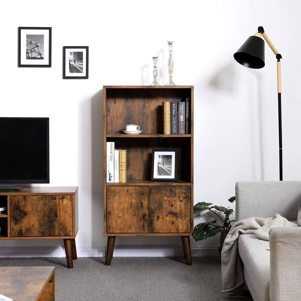 2-Tier Bookcase with Doors K23262
