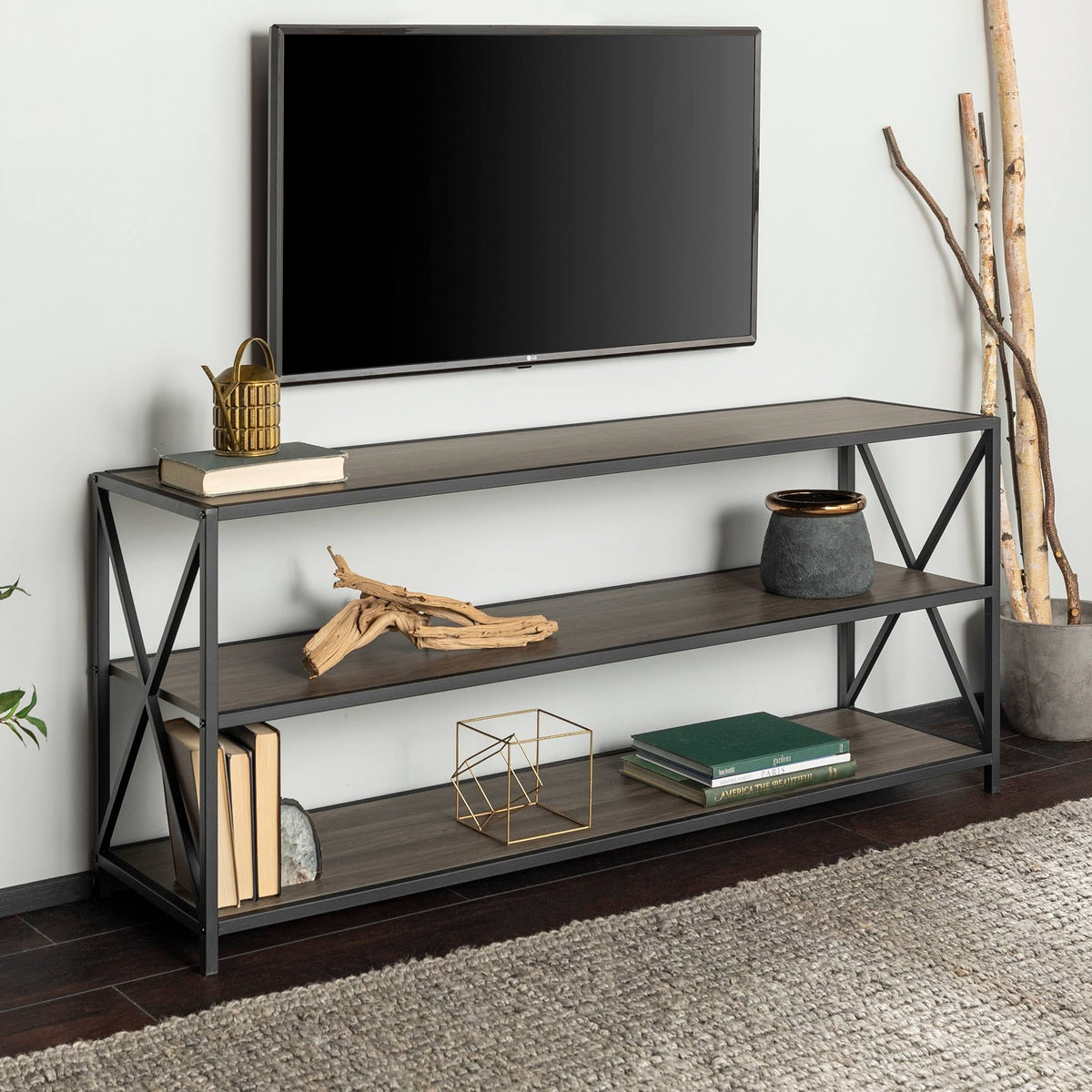 60-Inch X-Frame Bookshelf D33329