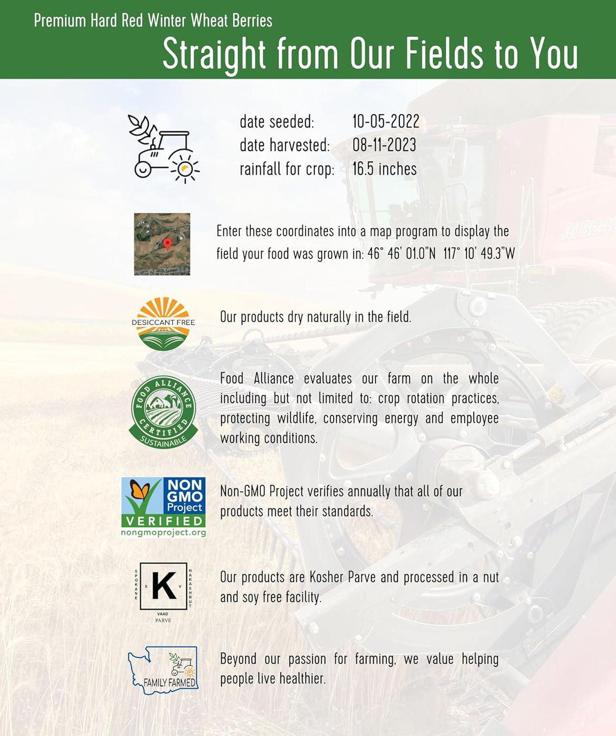 25 LBS Hard Red Winter Wheat Berries in Bucket A9931