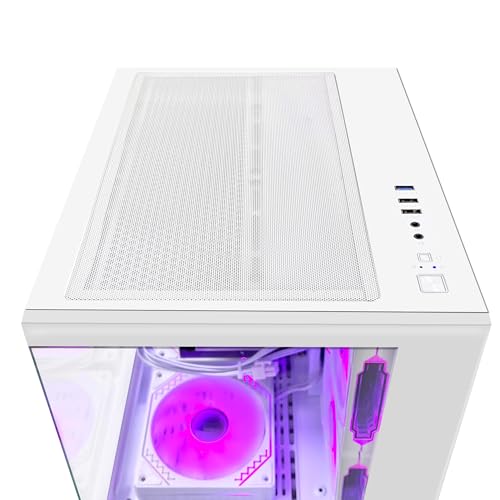White Gaming PC Desktop with AMD Ryzen 7 5700G, RTX 4060 8GB, 32GB DDR4 RAM, 1TB M.2 PCIE SSD, Windows 11 Pro R6516