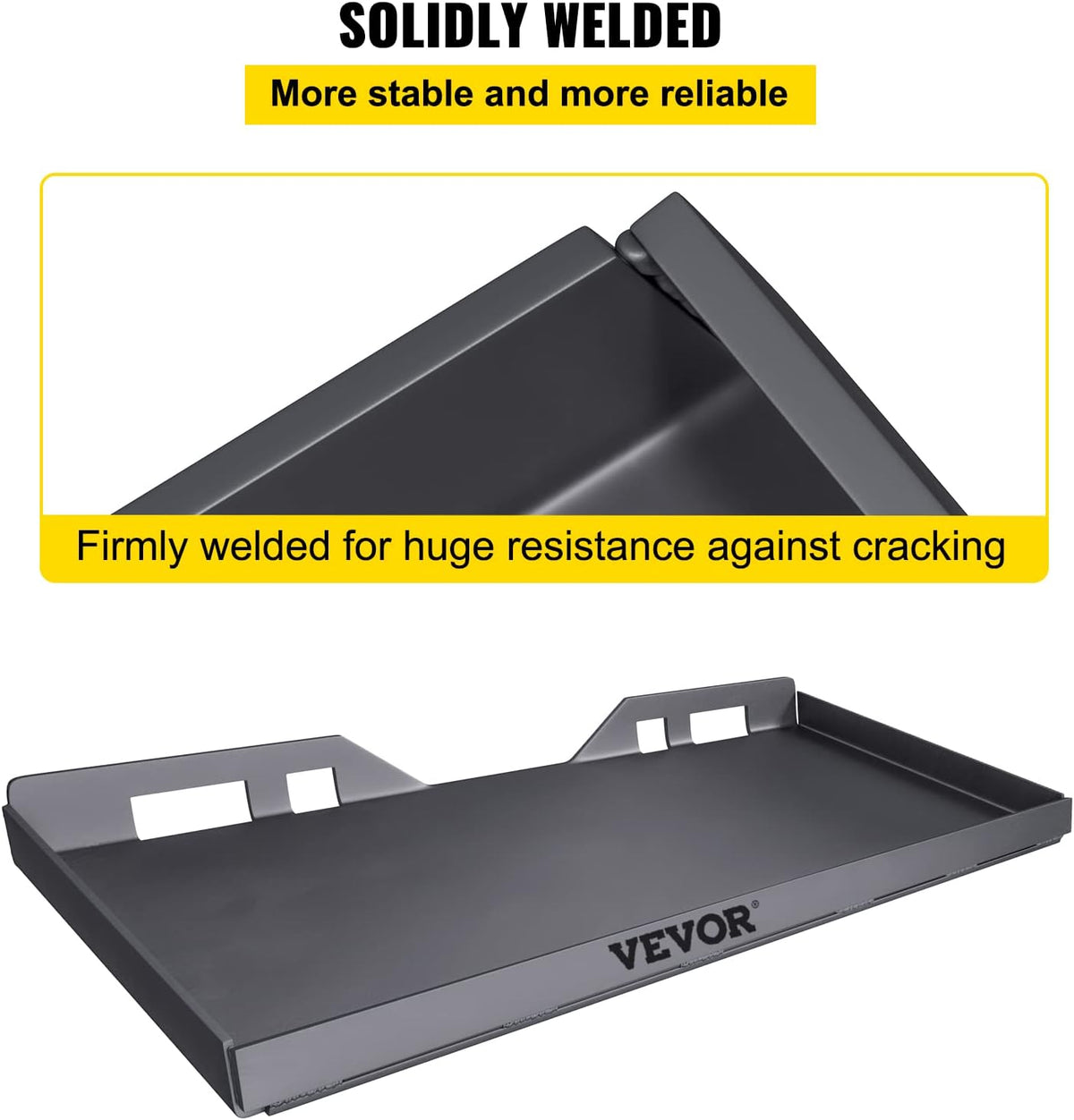 Skid Steer Mount Plate Steel Quick Attachment Loader Plate with 3 Welding Rods (1/2") Z428