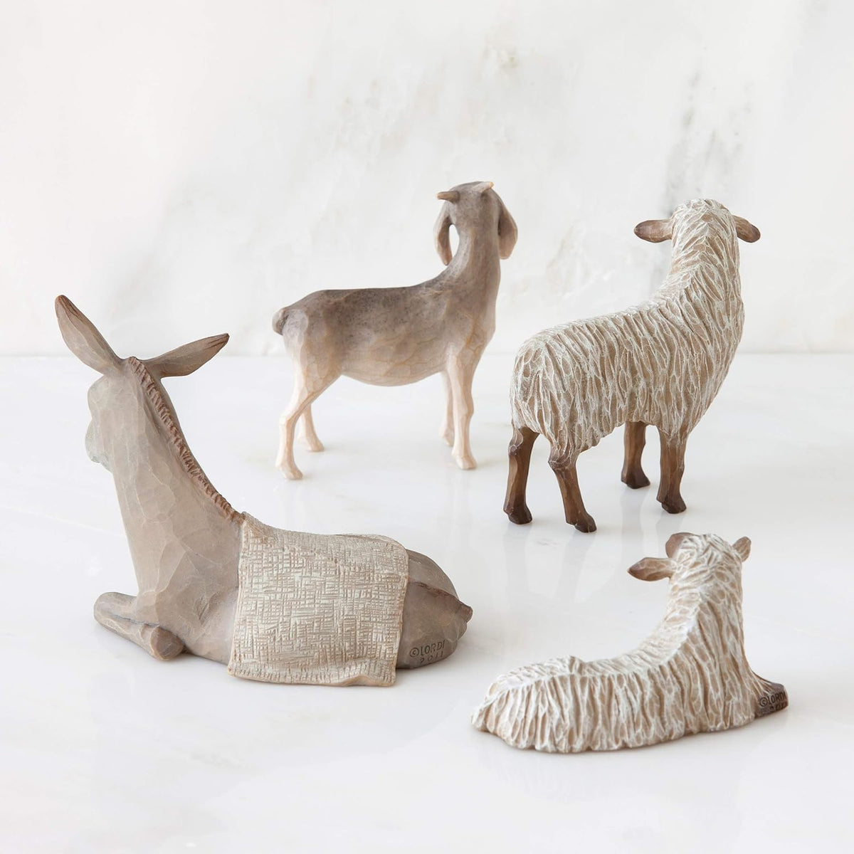4-piece set sculpted hand-painted nativity figures F15011